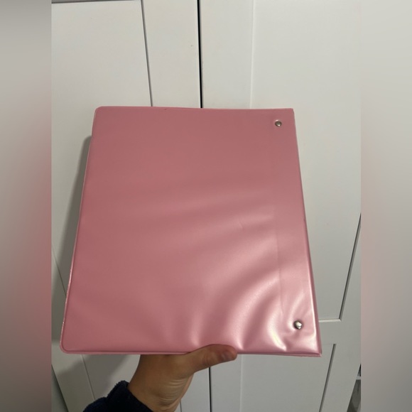 PINK YOOBI binder new 1 inch binder pink with pockets school organized supply - Picture 5 of 8